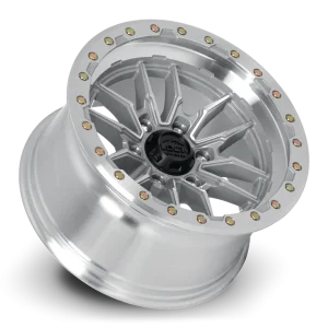 17" LOCK OFF-ROAD WHEELS KRAWLER MACHINED POLISHED CLEAR COAT FINISH RIMS - Image 3