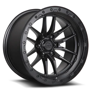 17" LOCK OFF-ROAD WHEELS KRAWLER MATTE BLACK MATTE BLACK RING FINISH RIMS