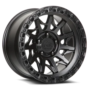 17" LOCK OFF-ROAD WHEELS LUNATIC MATTE BLACK MATTE BLACK RING FINISH RIMS
