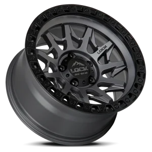 18" LOCK OFF-ROAD WHEELS LUNATIC MATTE GREY MATTE BLACK RING FINISH RIMS - Image 3