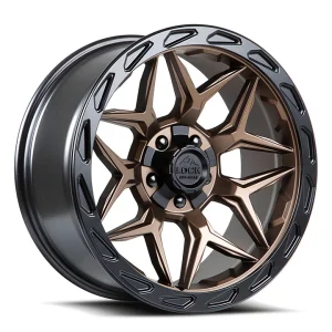20" LOCK OFF-ROAD WHEELS MATRIX MATTE BRONZE MATTE BLACK RING FINISH RIMS