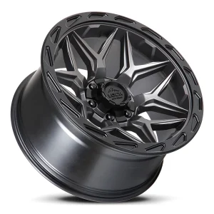 17" LOCK OFF-ROAD WHEELS MATRIX MATTE GREY MATTE BLACK RING FINISH RIMS - Image 3