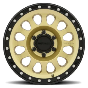 17" METHOD WHEELS 315 GOLD WITH BLACK LIP OFF-ROAD RIMS - Image 2
