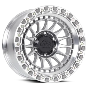 20" LOCK OFF-ROAD WHEELS MOJAVE MACHINED POLISHED CLEAR COAT FINISH RIMS