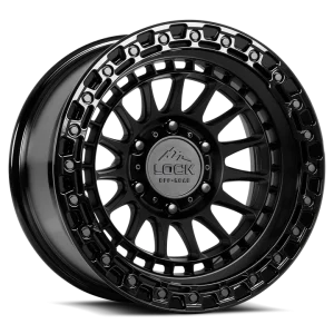 20" LOCK OFF-ROAD WHEELS MOJAVE MATTE BLACK GLOSS BLACK RING FINISH RIMS