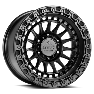 20" LOCK OFF-ROAD WHEELS MOJAVE MATTE BLACK MATTE BLACK RING FINISH RIMS