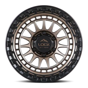 17" LOCK OFF-ROAD WHEELS MOJAVE MATTE BRONZE MATTE BLACK RING FINISH RIMS - Image 2