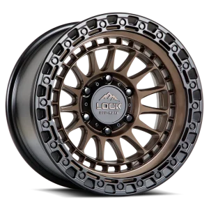 20" LOCK OFF-ROAD WHEELS MOJAVE MATTE BRONZE MATTE BLACK RING FINISH RIMS
