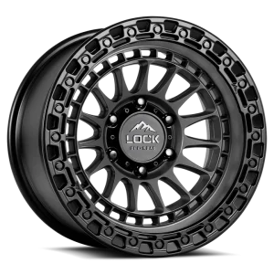 20" LOCK OFF-ROAD WHEELS MOJAVE MATTE GREY MATTE BLACK RING FINISH RIMS