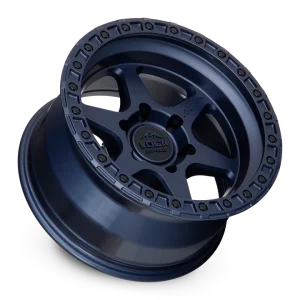 17" LOCK OFF-ROAD WHEELS OLYMPUS MATTE BLUE MATTE BLUE RING FINISH RIMS - Image 3