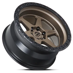 20" LOCK OFF-ROAD WHEELS OLYMPUS MATTE BRONZE MATTE BLACK RING FINISH RIMS - Image 3