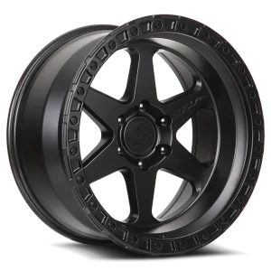 20" LOCK OFF-ROAD WHEELS OLYMPUS MATTE BLACK MATTE BLACK RING FINISH RIMS