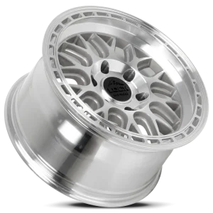 17" LOCK OFF-ROAD WHEELS ONYX MACHINED POLISHED CLEAR COAT FINISH RIMS - Image 3