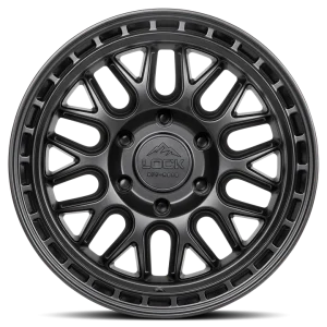 17" LOCK OFF-ROAD WHEELS ONYX MATTE BLACK MATTE BLACK RING FINISH RIMS - Image 2