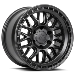 17" LOCK OFF-ROAD WHEELS ONYX MATTE BLACK MATTE BLACK RING FINISH RIMS