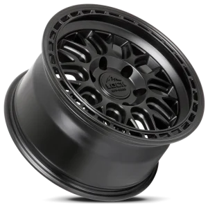 17" LOCK OFF-ROAD WHEELS ONYX MATTE BLACK MATTE BLACK RING FINISH RIMS - Image 3