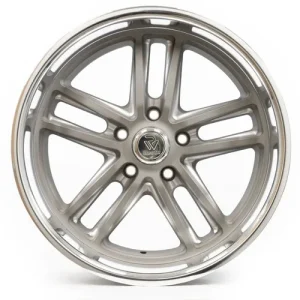 18" RESTO WHEEL CO R103 MAVERICK TEXTURED GUNMETAL CENTER WITH MILLED AND WINDOW AND DIAMOND CUT LIP RIMS - Image 2