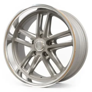 18" RESTO WHEEL CO R103 MAVERICK TEXTURED GUNMETAL CENTER WITH MILLED AND WINDOW AND DIAMOND CUT LIP RIMS - Image 3