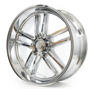 18" RESTO WHEEL CO R103 MAVERICK MILLED WINDOW AND CHROME PLATED RIMS - Image 3