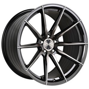 21" VERTINI WHEELS RFS1.1 GLOSS BLACK TINTED FACE FLOW FORMED FINISH RIMS