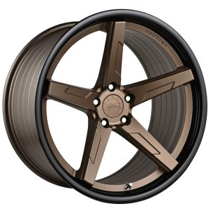 19" VERTINI WHEELS RFS1.7 SATIN BRONZE GLOSS BLACK LIP FLOW FORMED FINISH RIMS