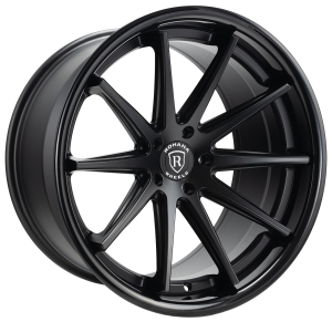19" ROHANA WHEELS RFC10 MATTE BLACK GLOSS BLACK LIP FLOW FORMED FINISH RIMS
