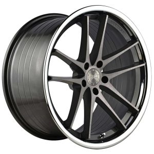 20" VERTINI WHEELS RFS1.5 BRUSHED DUAL GUNMETAL CHROME LIP FLOW FORMED FINISH RIMS - Image 2