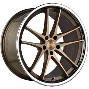 20" VERTINI WHEELS RFS1.5 BRUSHED DUAL BRONZE CHROME LIP FLOW FORMED FINISH RIMS