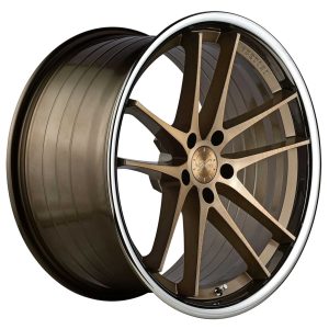 20" VERTINI WHEELS RFS1.5 BRUSHED DUAL BRONZE CHROME LIP FLOW FORMED FINISH RIMS - Image 2