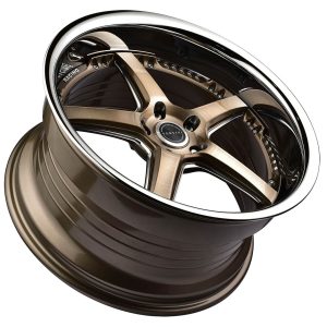 19" VERTINI WHEELS RFS2.2 BRUSHED DUAL BRONZE CHROME LIP FLOW FORMED FINISH RIMS - Image 3