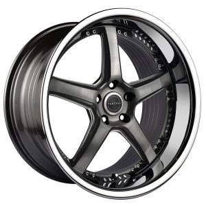 20" VERTINI WHEELS RFS2.2 BRUSHED DUAL GUNMETAL CHROME LIP FLOW FORMED FINISH RIMS - Image 2