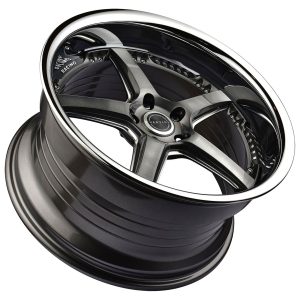 20" VERTINI WHEELS RFS2.2 BRUSHED DUAL GUNMETAL CHROME LIP FLOW FORMED FINISH RIMS - Image 3