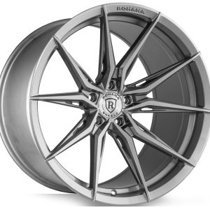 20" ROHANA WHEELS RFX13 BRUSHED TITANIUM FLOW FORMED FINISH RIMS