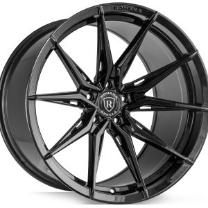 20" ROHANA WHEELS RFX13 GLOSS BLACK FLOW FORMED FINISH RIMS