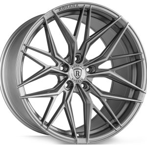 19" ROHANA WHEELS RFX17 BRUSHED TITANIUM FLOW FORMED FINISH RIMS