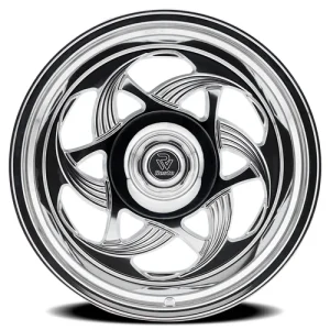 18" RESTO WHEEL CO R104 EL 701 MILLED AND POLISHED RIMS - Image 2
