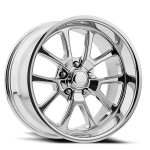 17" RESTO WHEEL CO R101 LAGUNA MILLED WINDOW AND CHROME PLATED RIMS