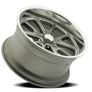 18" RESTO WHEEL CO R101 LAGUNA TEXTURED GUNMETAL CENTER WITH MILLED WINDOW AND DIAMOND CUT LIP RIMS - Image 2
