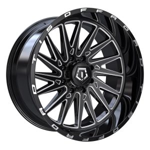 18" TIS WHEELS 547BM MILLED GLOSS BLACK CHROME CENTERCAP FINISH RIMS