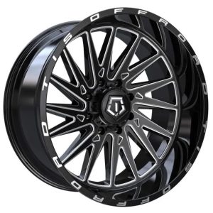 20" TIS WHEELS 547BM GLOSS BLACK MILLED CROSSOVER SUV FINISH RIMS