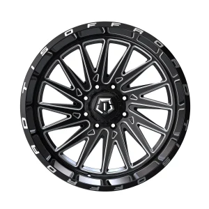 18" TIS WHEELS 547BM MILLED GLOSS BLACK CHROME CENTERCAP FINISH RIMS - Image 2