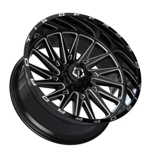 18" TIS WHEELS 547BM MILLED GLOSS BLACK CHROME CENTERCAP FINISH RIMS - Image 3