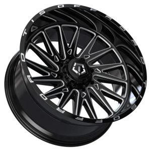 20" TIS WHEELS 547BM GLOSS BLACK MILLED FINISH RIMS - Image 3