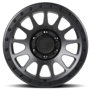 17" LOCK OFF-ROAD WHEELS YOSEMITE MATTE BLACK MATTE BLACK RING FINISH RIMS - Image 2