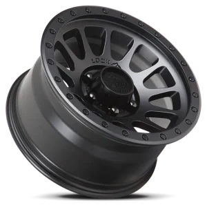 17" LOCK OFF-ROAD WHEELS YOSEMITE MATTE BLACK MATTE BLACK RING FINISH RIMS - Image 3
