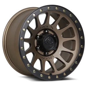 17" LOCK OFF-ROAD WHEELS YOSEMITE MATTE BRONZE MATTE BLACK RING FINISH RIMS