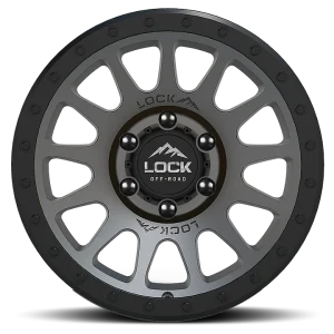 17" LOCK OFF-ROAD WHEELS YOSEMITE MATTE GREY MATTE BLACK RING FINISH RIMS - Image 2