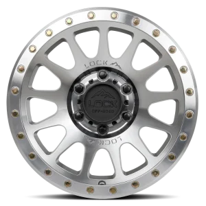 17" LOCK OFF-ROAD WHEELS YOSEMITE MACHINED POLISHED CLEAR COAT FINISH RIMS - Image 2