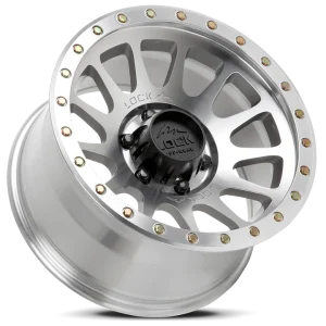 17" LOCK OFF-ROAD WHEELS YOSEMITE MACHINED POLISHED CLEAR COAT FINISH RIMS - Image 3