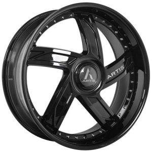 22" ARTIS WHEELS VESTAVIA XL GLOSS BLACK FINISH RIMS
